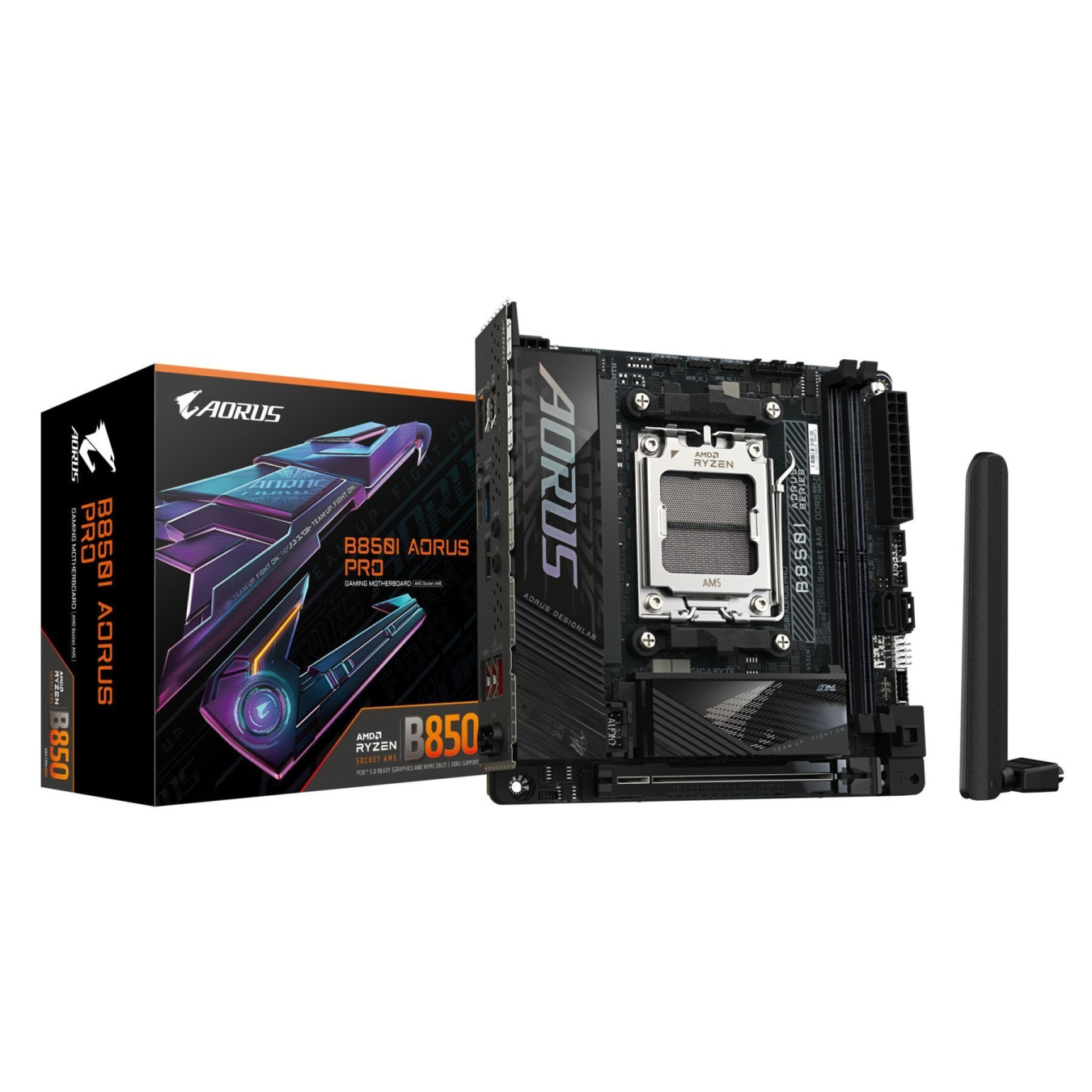 Gigabyte GA-B850I AORUS PRO - AM5 mini-ITX Motherboard - DDR5, 128GB Max, Ryzen 7000/8000/9000