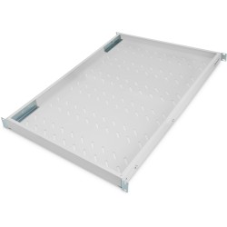 Buy Rack Shelf 44x482x700-1180mm - Grey - 1U with Variable Rails - Up to 50 kg in Cyprus, Nicosia, Limassol, Larnaka, Pafos