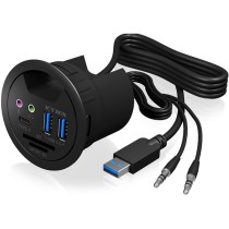 Desk Hub with 2 Card Readers, Audio In/Out, Charging Function and LED ICY BOX — Buy in Cyprus with Fast Delivery