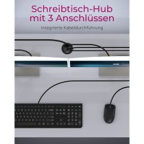 Desk Hub with 2 Card Readers, Audio In/Out, Charging Function and LED ICY BOX — Buy in Cyprus with Fast Delivery