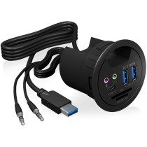 Desk Hub with 2 Card Readers, Audio In/Out, Charging Function and LED ICY BOX — Buy in Cyprus with Fast Delivery