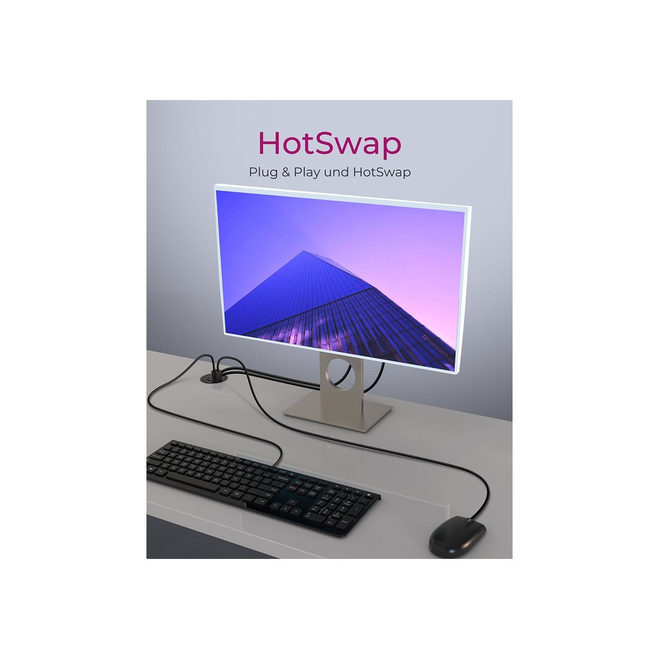 Desk Hub with 2 Card Readers, Audio In/Out, Charging Function and LED ICY BOX — Buy in Cyprus with Fast Delivery