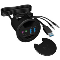 Desk Hub with 2 Card Readers, Audio In/Out, Charging Function and LED ICY BOX — Buy in Cyprus with Fast Delivery