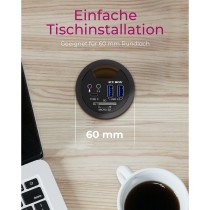 Desk Hub with 2 Card Readers, Audio In/Out, Charging Function and LED ICY BOX — Buy in Cyprus with Fast Delivery