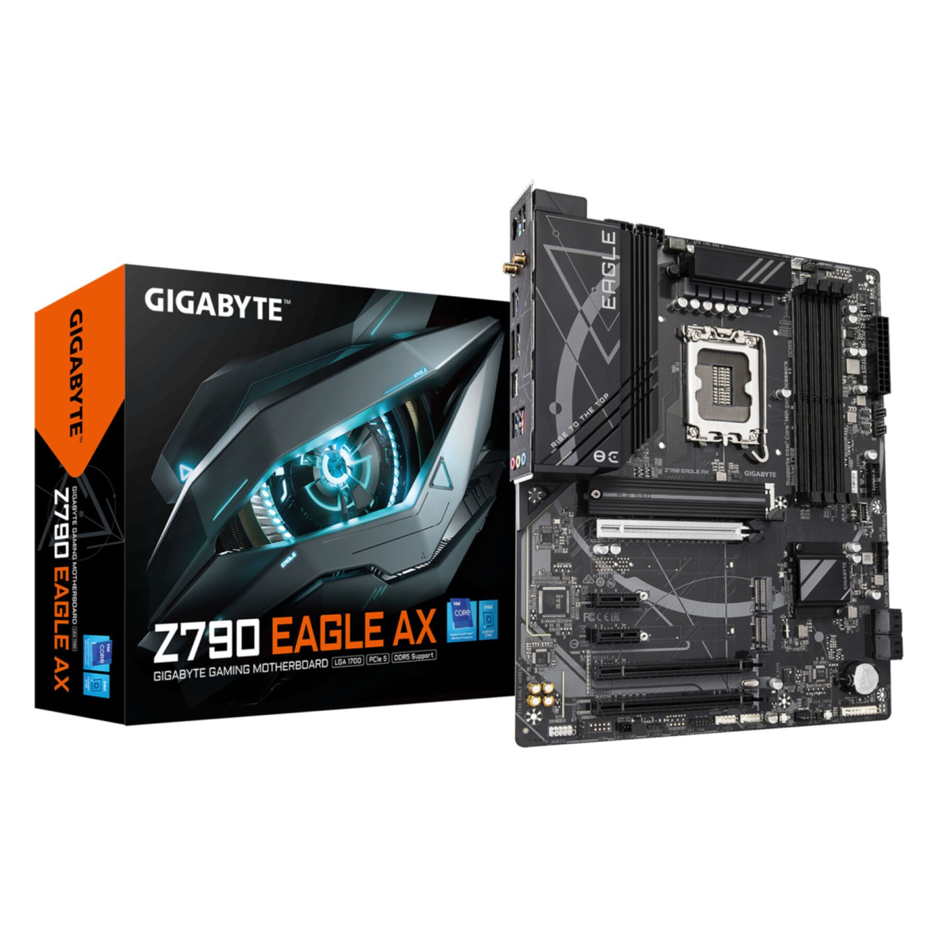 Gigabyte GA-Z790 EAGLE AX - ATX LGA1700 Motherboard, Intel Z790, DDR5, 4 DIMM, 192GB Max, 2.5GbE, HDMI/DP - Black