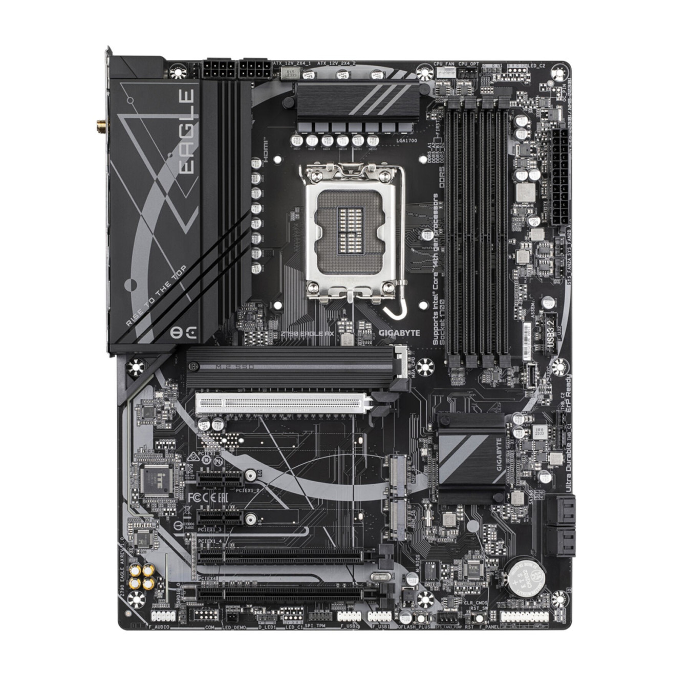 Gigabyte GA-Z790 EAGLE AX - ATX LGA1700 Motherboard, Intel Z790, DDR5, 4 DIMM, 192GB Max, 2.5GbE, HDMI/DP - Black