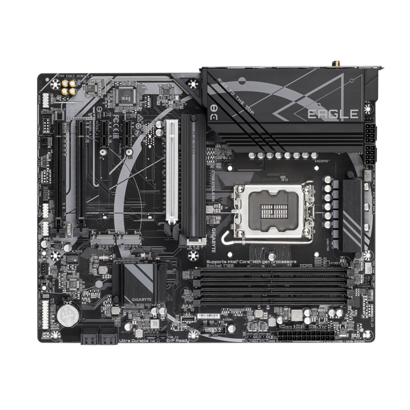 Gigabyte GA-Z790 EAGLE AX - ATX LGA1700 Motherboard, Intel Z790, DDR5, 4 DIMM, 192GB Max, 2.5GbE, HDMI/DP - Black