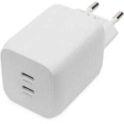 Buy Mini Charger DIGITUS - 2-Port 65W - 2x USB-C 45W+20W (White) in Cyprus, Nicosia, Limassol, Larnaka, Pafos