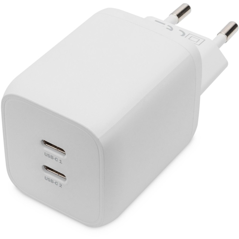 Buy Mini Charger DIGITUS - 2-Port 65W - 2x USB-C 45W+20W (White) in Cyprus, Nicosia, Limassol, Larnaka, Pafos