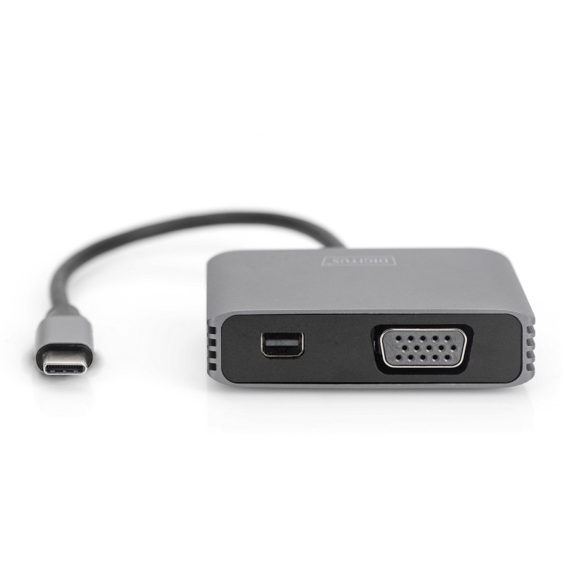 Buy Adapter DIGITUS mini DP + VGA Adapter 20cm 4K 30Hz Silver Aluminum Housing in Cyprus, Nicosia, Limassol, Larnaka, Pafos
