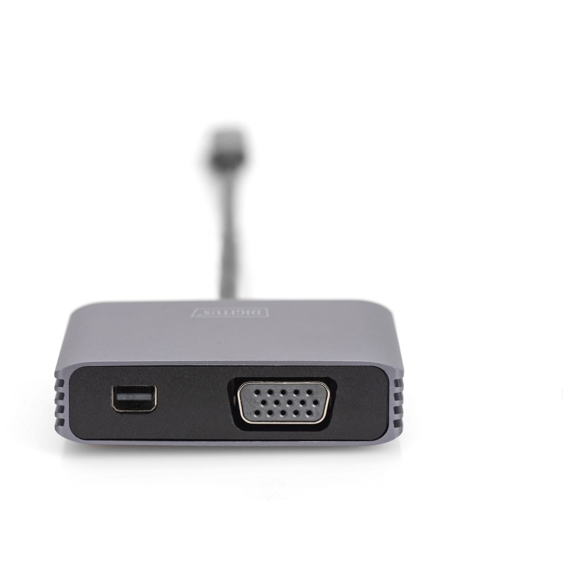 Buy Adapter DIGITUS mini DP + VGA Adapter 20cm 4K 30Hz Silver Aluminum Housing in Cyprus, Nicosia, Limassol, Larnaka, Pafos