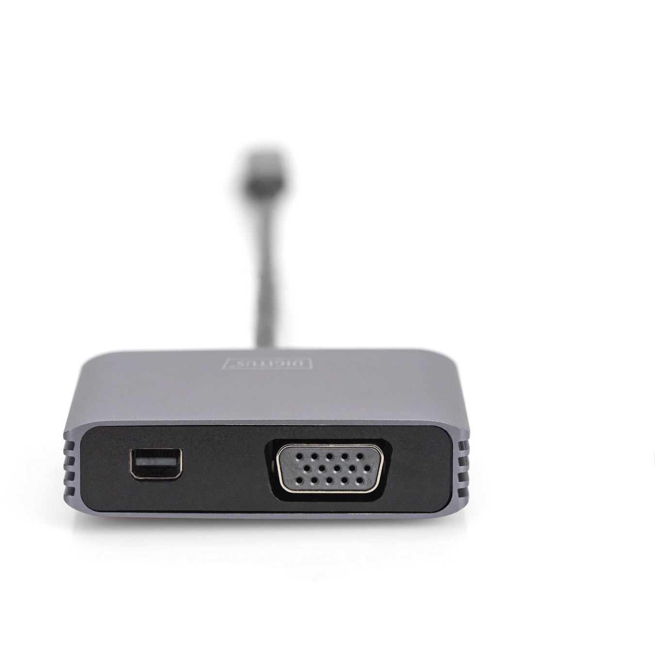 Adapter DIGITUS mini DP + VGA Adapter 20cm 4K 30Hz Silver Aluminum Housing — Buy in Cyprus with Fast Delivery