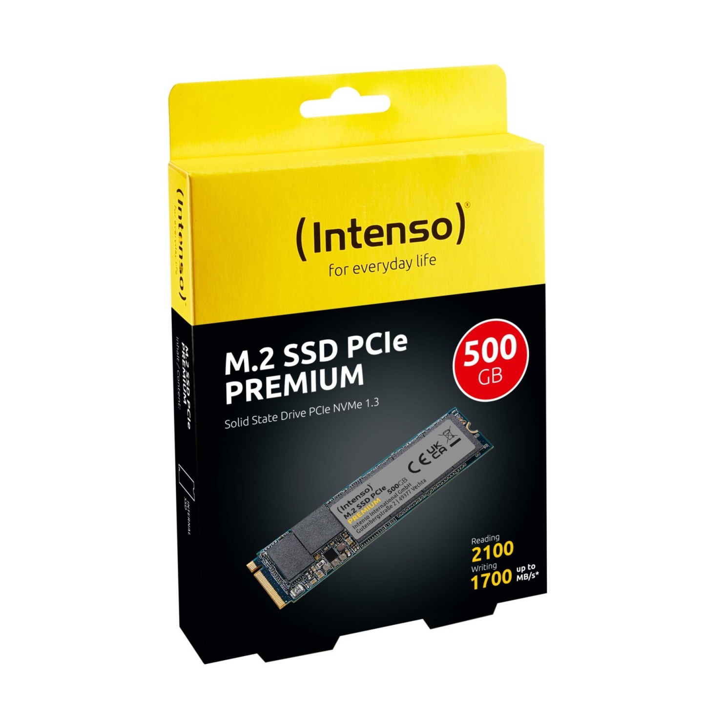 Intenso Premium 500GB M.2 NVMe SSD - PCIe 3.0 x4 2100 MB/s - 3835450 (Boxed) — Buy in Cyprus with Fast Delivery