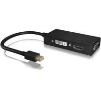 Adapter ICY BOX mini DisplayPort to DVI HDMI VGA 4K 60Hz Black - Characteristics — Buy in Cyprus with Fast Delivery
