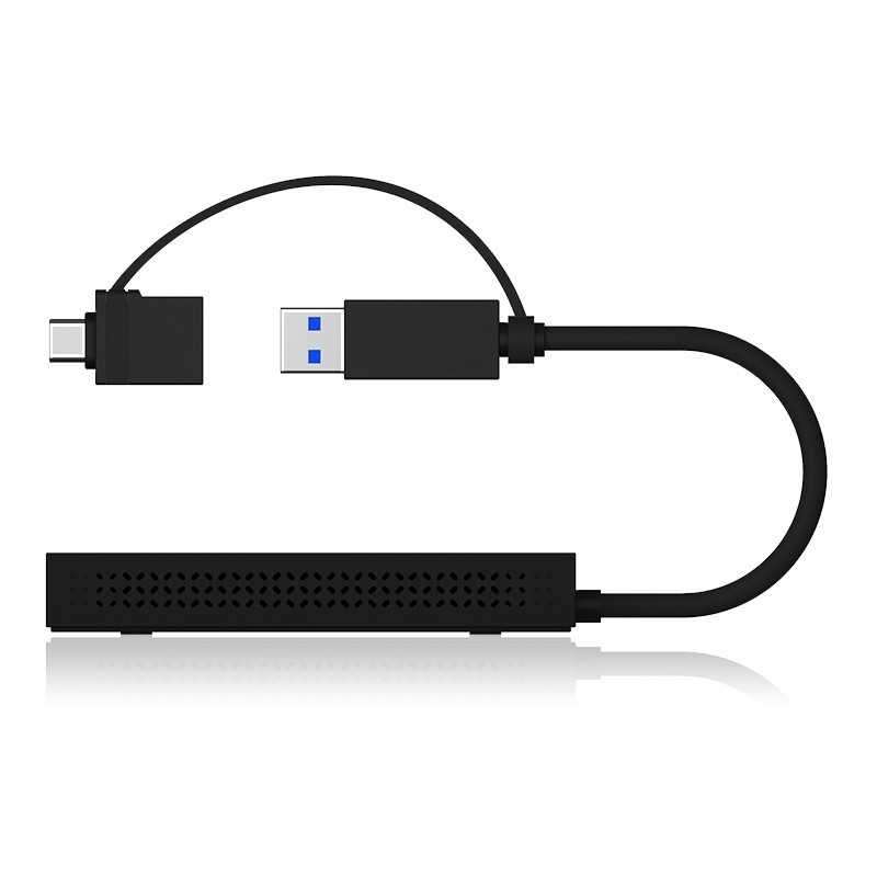 ICY BOX Splitter 2xHDMI to USB (BU-ST) + USB to USB-C (BU-ST) Adapter - BU-ST - (Black, 4K@30Hz)