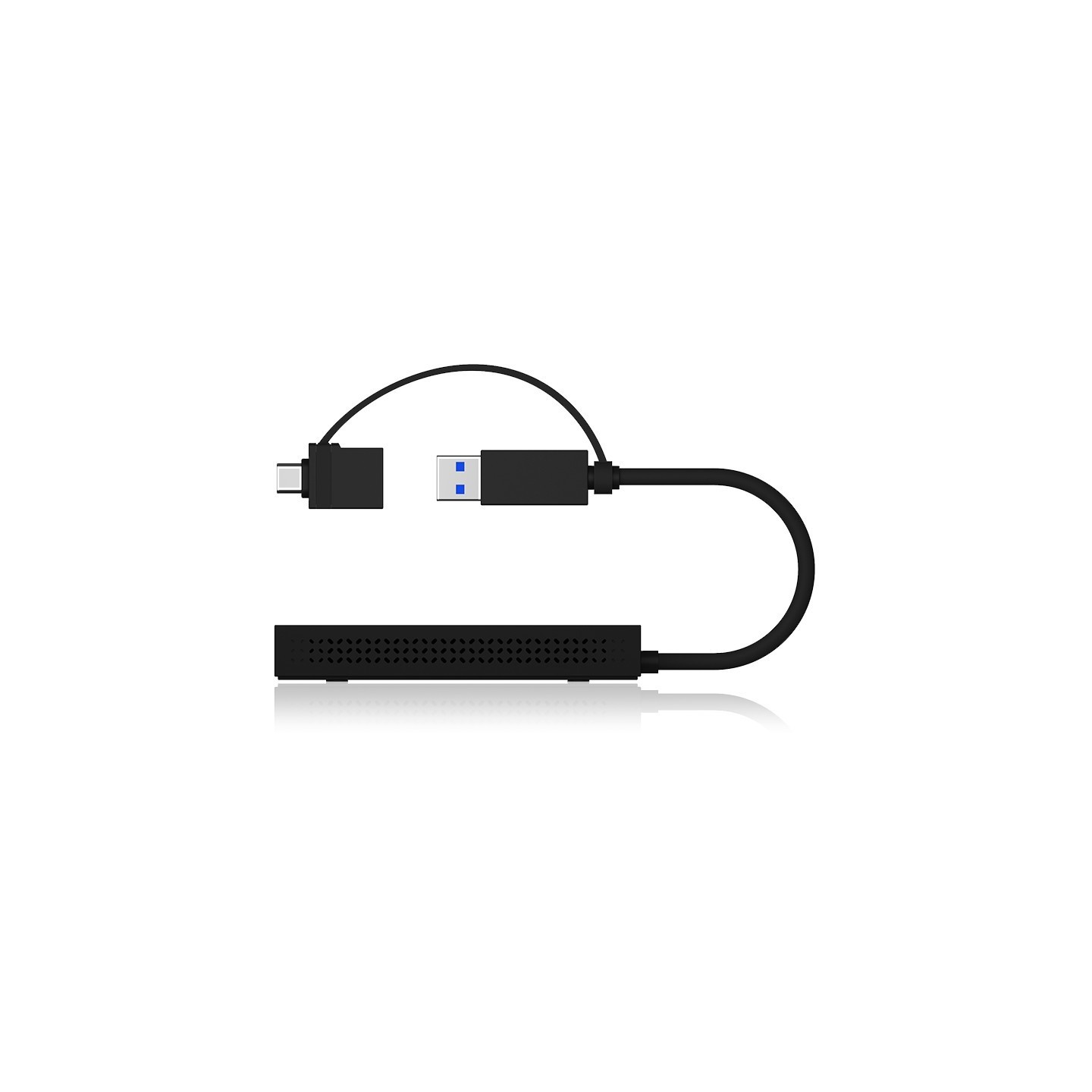 ICY BOX Splitter 2xHDMI to USB (BU-ST) + USB to USB-C (BU-ST) Adapter - BU-ST - (Black, 4K@30Hz)