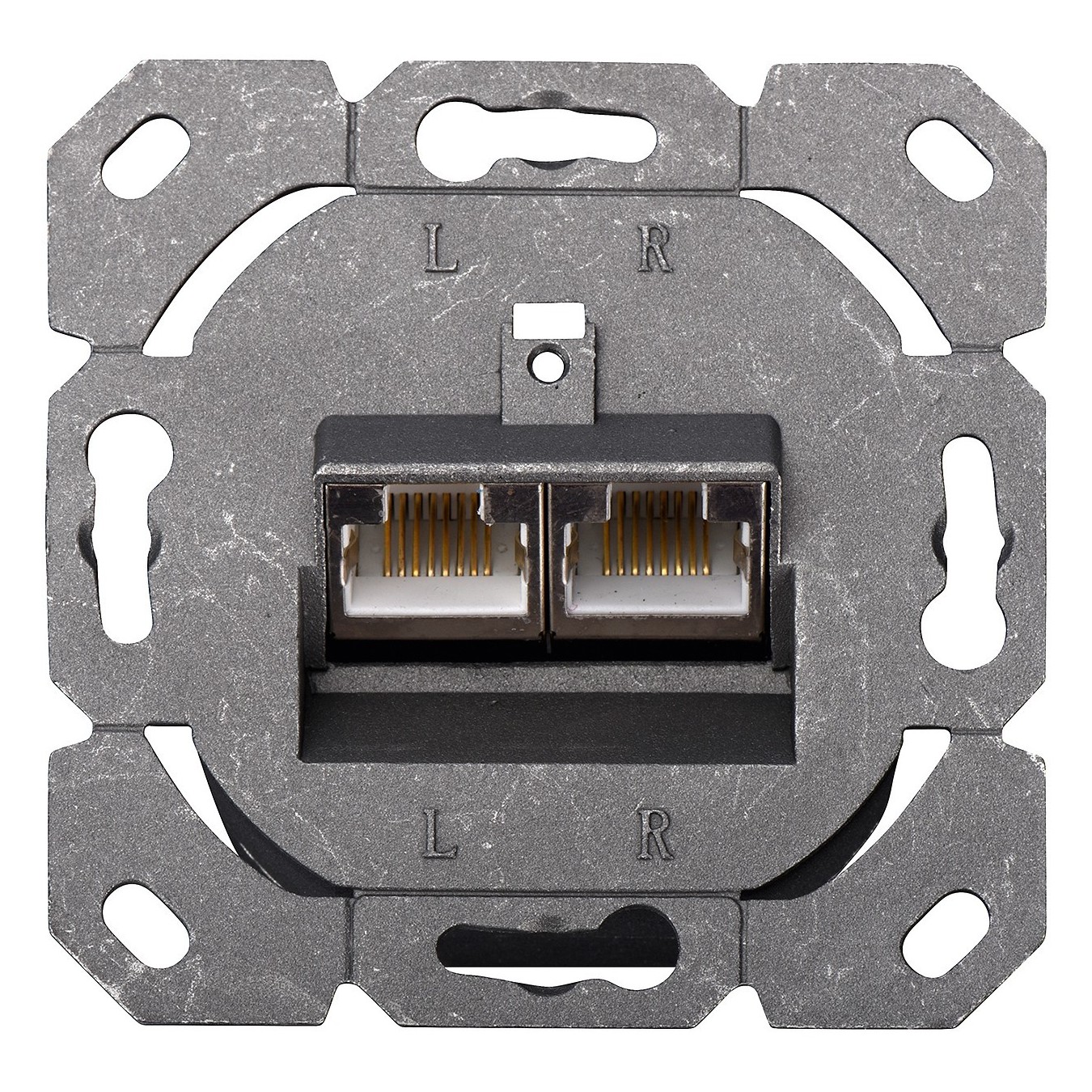 DIGITUS Cat6 Shielded Flush-Mount Wall Outlet 2xRJ45 - White — Buy in Cyprus with Fast Delivery