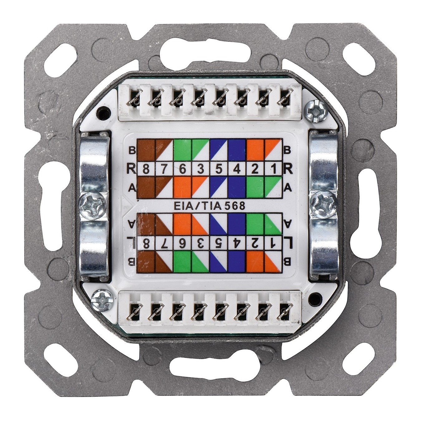 DIGITUS Cat6 Shielded Flush-Mount Wall Outlet 2xRJ45 - White — Buy in Cyprus with Fast Delivery