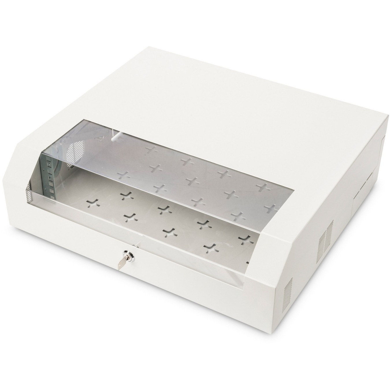 Wall-mount enclosure SOHO 3HE 145x500x475 mm Grey Slim - SOHO - Grey, 3U — Buy in Cyprus with Fast Delivery