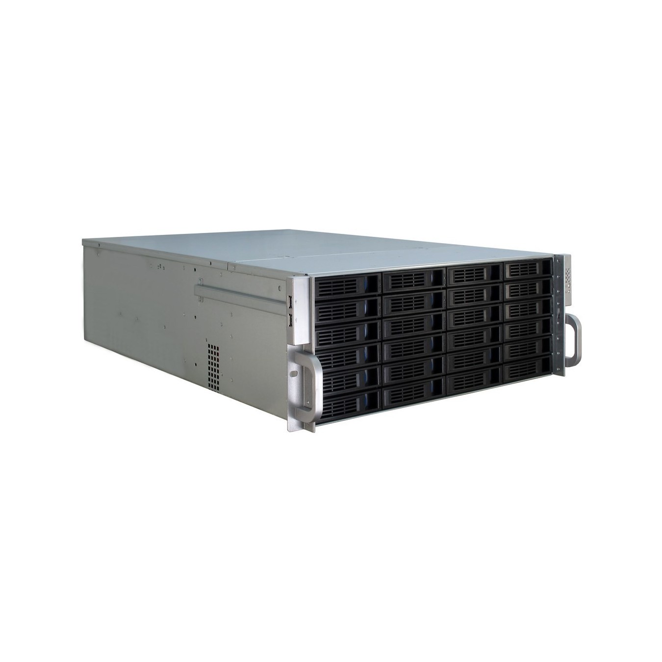 Inter-Tech Rack Server Chassis - 4U-4424 - Metall - Schwarz - Silber - ATX.EATX.EEB.Mini-ITX.uATX - 4U