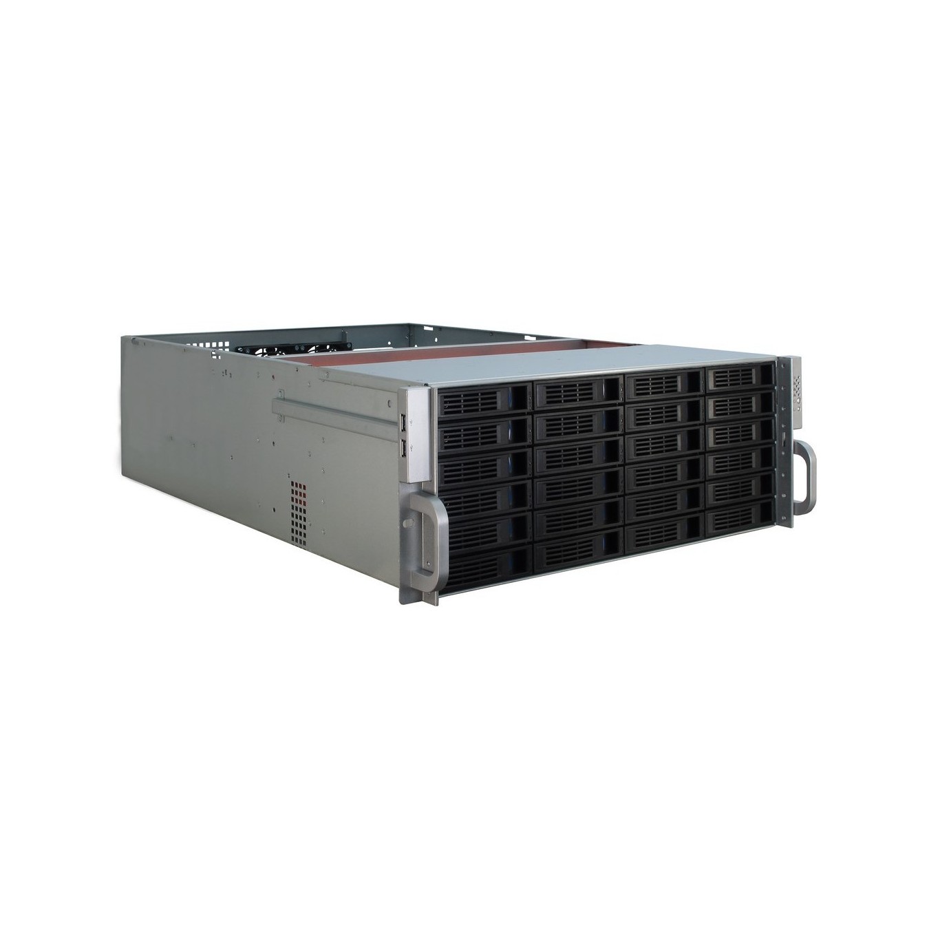 Inter-Tech Rack Server Chassis - 4U-4424 - Metall - Schwarz - Silber - ATX.EATX.EEB.Mini-ITX.uATX - 4U