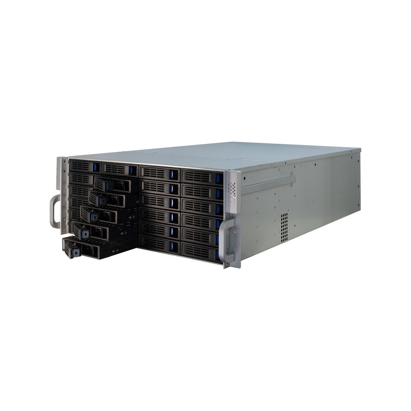 Inter-Tech Rack Server Chassis - 4U-4424 - Metall - Schwarz - Silber - ATX.EATX.EEB.Mini-ITX.uATX - 4U