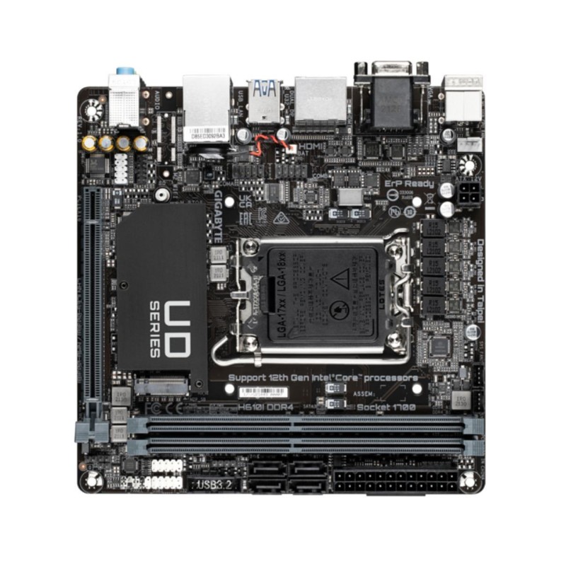 Gigabyte H610I DDR4 LGA1700 Mini-ITX Motherboard - 64GB Max (Boxed) — Buy in Cyprus with Fast Delivery