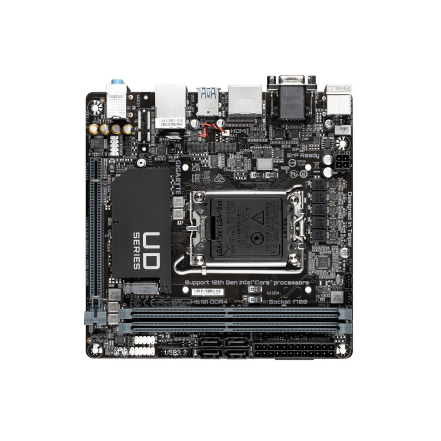 Gigabyte H610I DDR4 LGA1700 Mini-ITX Motherboard - 64GB Max (Boxed) — Buy in Cyprus with Fast Delivery