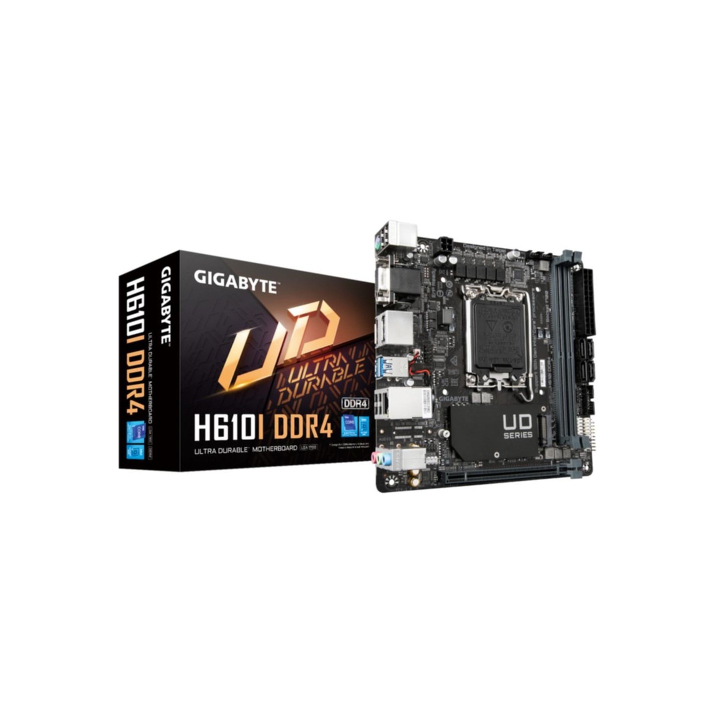 Gigabyte H610I DDR4 LGA1700 Mini-ITX Motherboard - 64GB Max (Boxed) — Buy in Cyprus with Fast Delivery