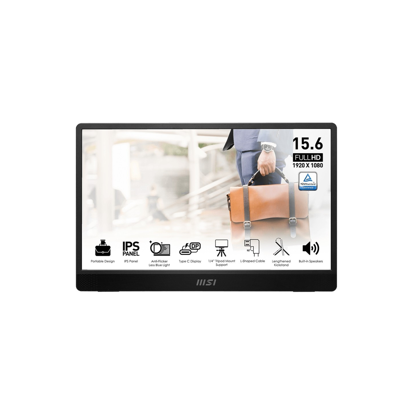 MSI PRO MP161DE E2 15.6" IPS FHD Portable 2x USB-C 4ms 60Hz (Boxed) — Buy in Cyprus with Fast Delivery