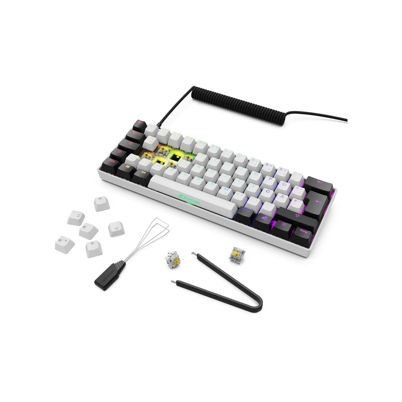 Sharkoon Skiller SGK50S4 Gen2 - SGK50S4 Gen2 - White-Yellow DE — Buy in Cyprus with Fast Delivery
