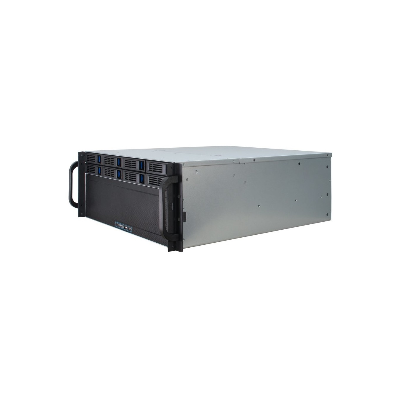 Inter-Tech IPC Server Chassis - IPC 4U-4408 - (Black/Silver, 4U rack-mount, supports ATX, EATX, micro ATX, Mini-ITX, SSI EEB)