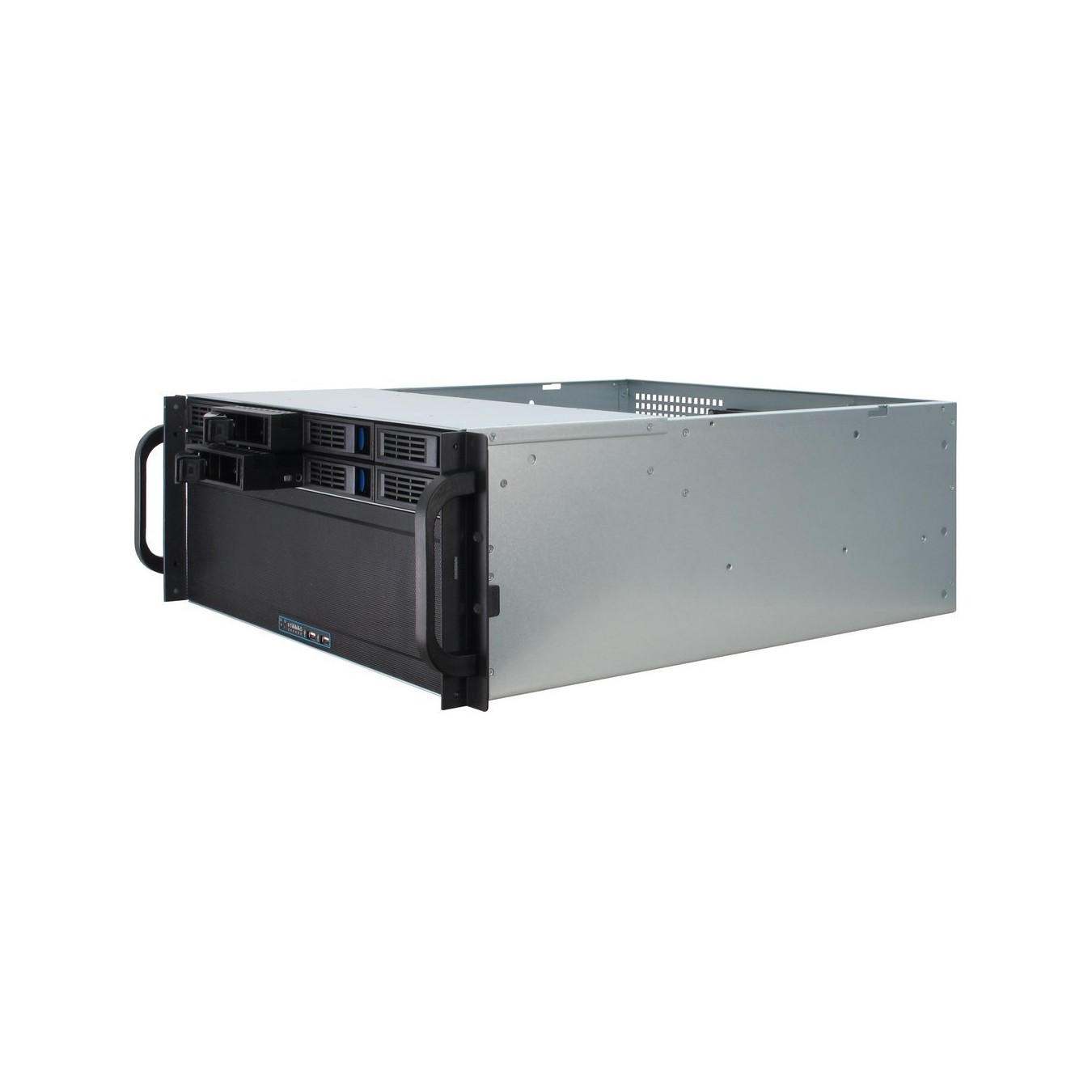 Inter-Tech IPC Server Chassis - IPC 4U-4408 - (Black/Silver, 4U rack-mount, supports ATX, EATX, micro ATX, Mini-ITX, SSI EEB)