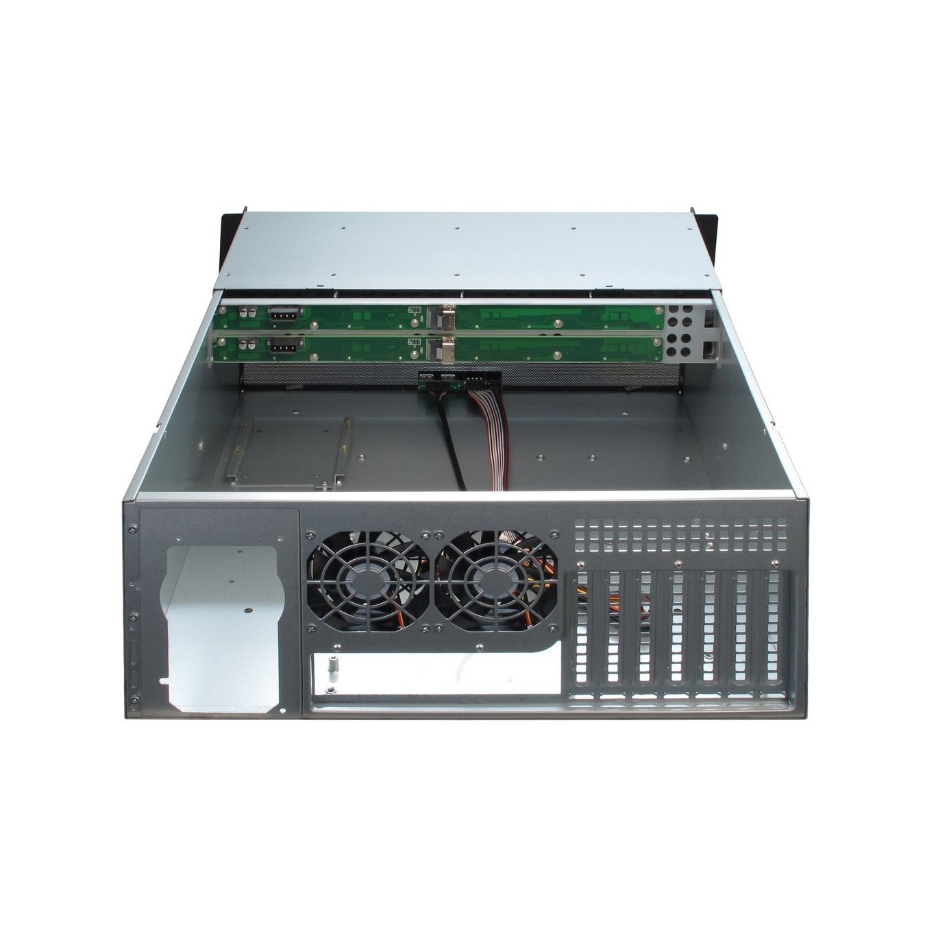 Inter-Tech IPC Server Chassis - IPC 4U-4408 - (Black/Silver, 4U rack-mount, supports ATX, EATX, micro ATX, Mini-ITX, SSI EEB)
