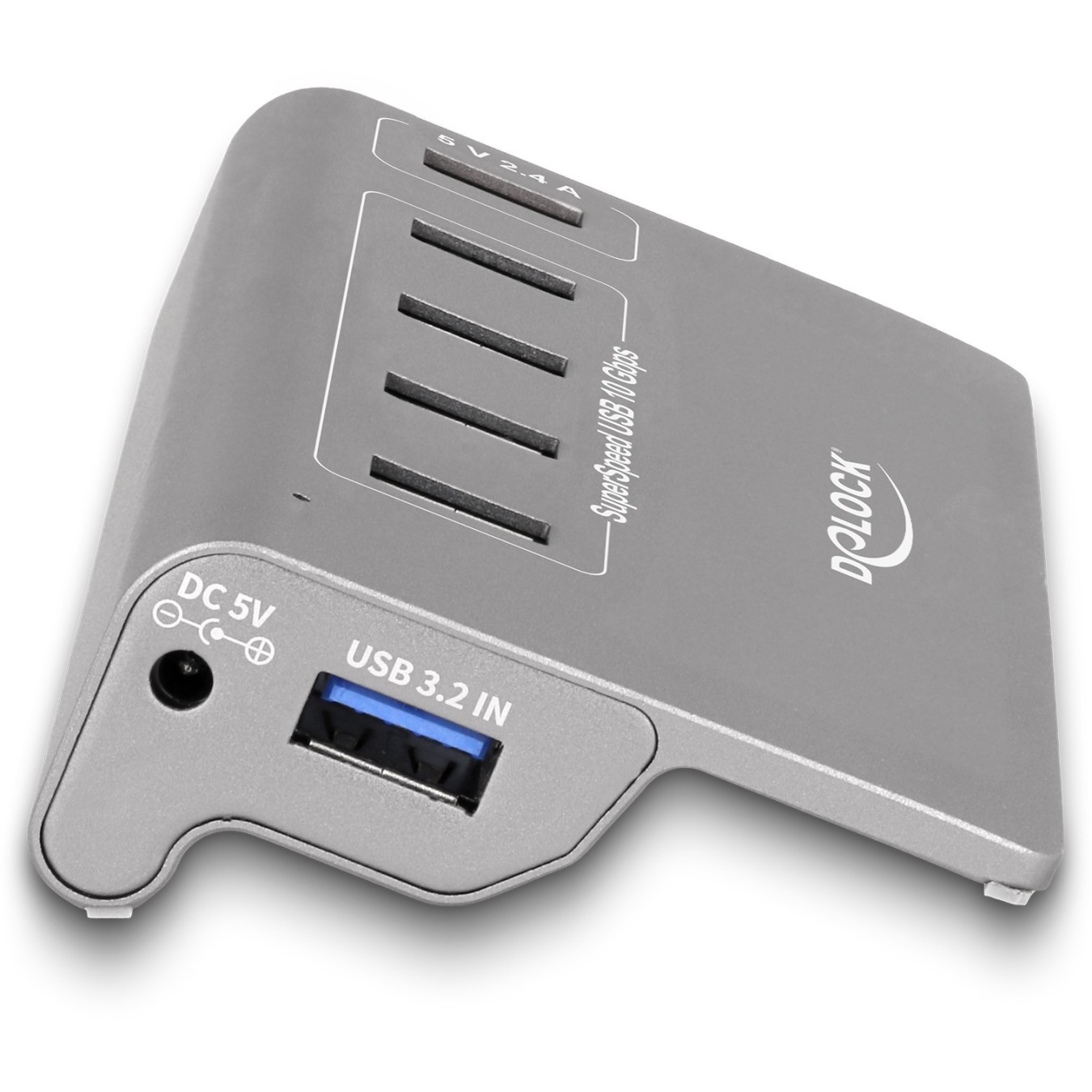 DELOCK USB 10 Gbps Hub mit 4 USB Typ-A Ports + 1 Schnellladeport inkl. Netzteil — Buy in Cyprus with Fast Delivery
