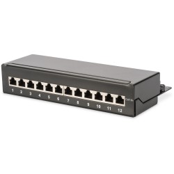 Buy DIGITUS Patch Panel 1HE 12-Port Cat6A Shielded Black in Cyprus, Nicosia, Limassol, Larnaka, Pafos