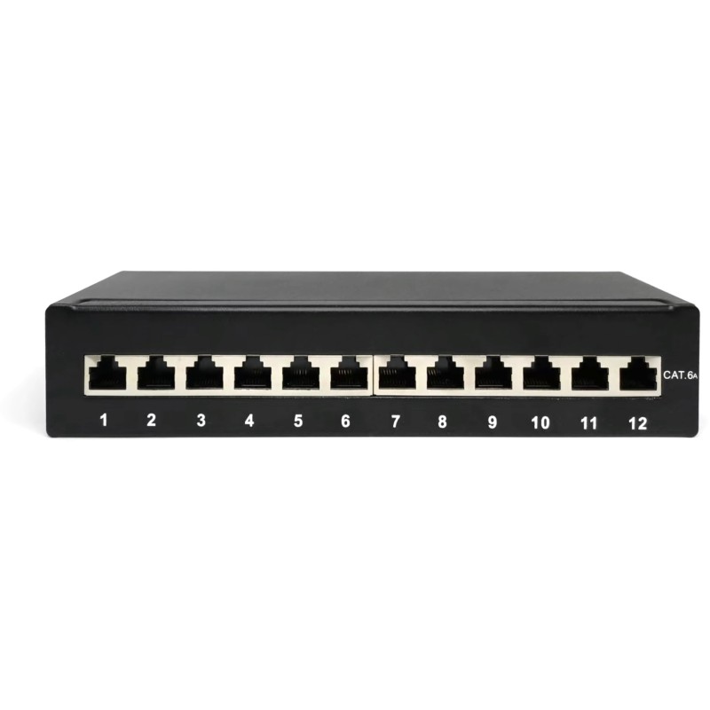Buy DIGITUS Patch Panel 1HE 12-Port Cat6A Shielded Black in Cyprus, Nicosia, Limassol, Larnaka, Pafos