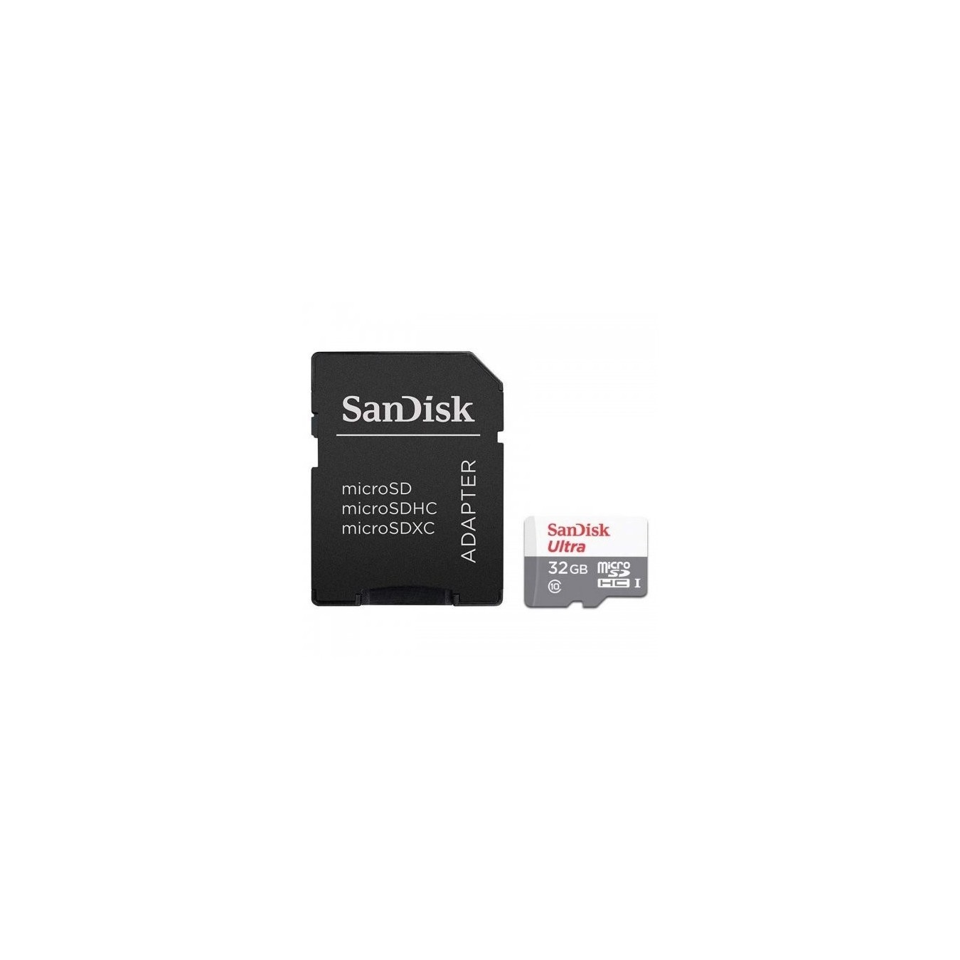 CARD 32GB SANDISK ULTRA MICROHC + - Grey. Red, MicroSDHC, Class 10, UHS-I — Buy in Cyprus with Fast Delivery