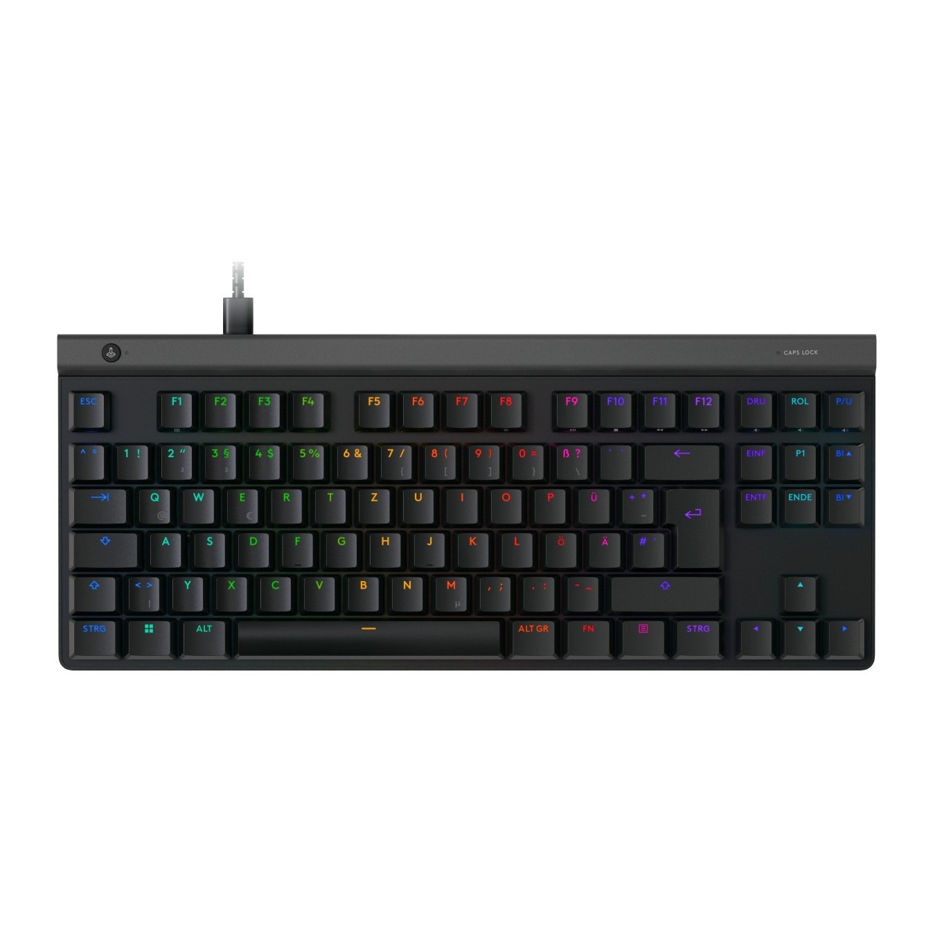 Logitech G515 TKL Wired Gaming Keyboard Black (DE) - G515 - German QWERTZ layout, GL Tactile