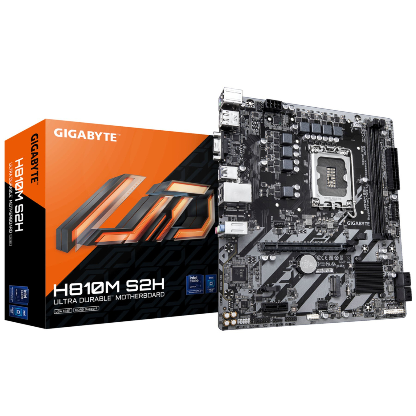 GIGABYTE GA-H810M S2H - LGA1851 Micro-ATX Motherboard, DDR5, 2x DIMM, Up to 128GB — Buy in Cyprus with Fast Delivery