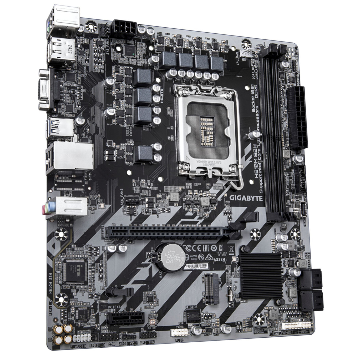 GIGABYTE GA-H810M S2H - LGA1851 Micro-ATX Motherboard, DDR5, 2x DIMM, Up to 128GB — Buy in Cyprus with Fast Delivery