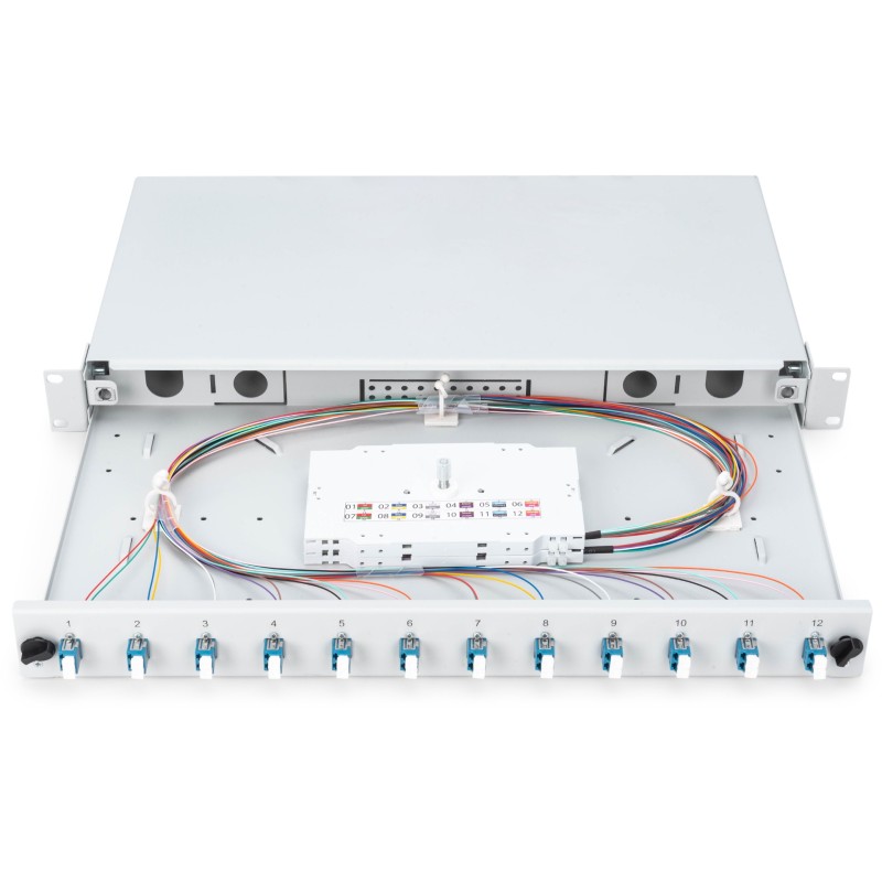 Buy DIGUTUS LWL Splice Box 1U - 12x LC DX OS2 Grey in Cyprus, Nicosia, Limassol, Larnaka, Pafos