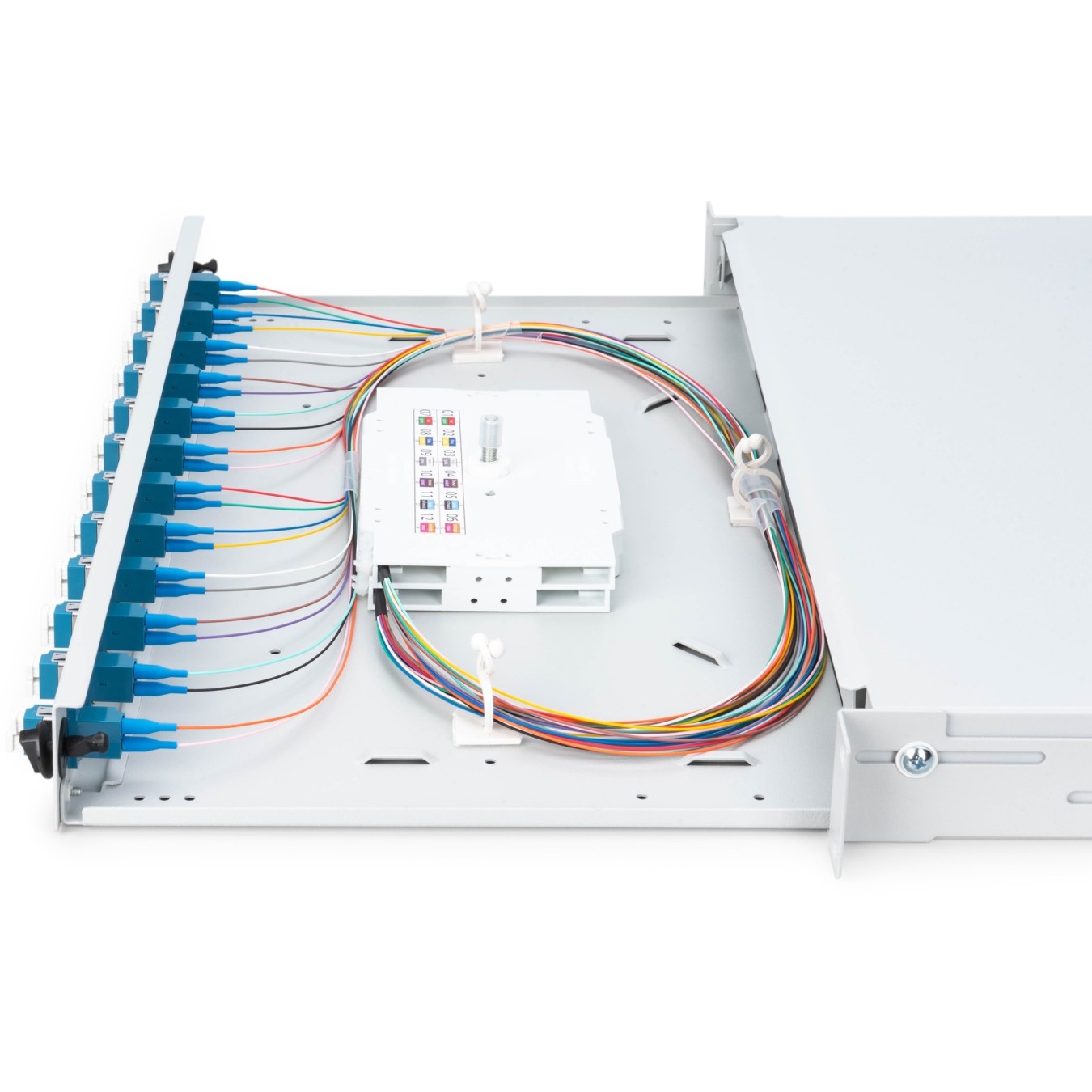 DIGUTUS LWL Splice Box 1U - 12x LC DX OS2 Grey — Buy in Cyprus with Fast Delivery