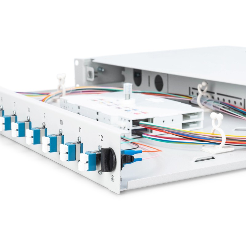 Buy DIGUTUS LWL Splice Box 1U - 12x LC DX OS2 Grey in Cyprus, Nicosia, Limassol, Larnaka, Pafos
