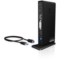 ICY BOX IB-DK2241AC USB 3.0 11-in-1 Docking Station Black — Armenius Store Cyprus