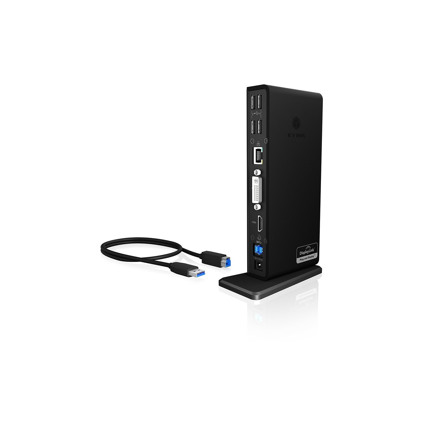 ICY BOX IB-DK2241AC USB 3.0 11-in-1 Docking Station Black — Armenius Store Cyprus