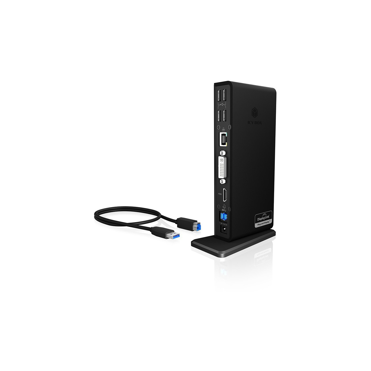 ICY BOX IB-DK2241AC USB 3.0 11-in-1 Docking Station - IB-DK2241AC - Black — Buy in Cyprus with Fast Delivery