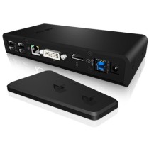 ICY BOX IB-DK2241AC USB 3.0 11-in-1 Docking Station Black — Armenius Store Cyprus