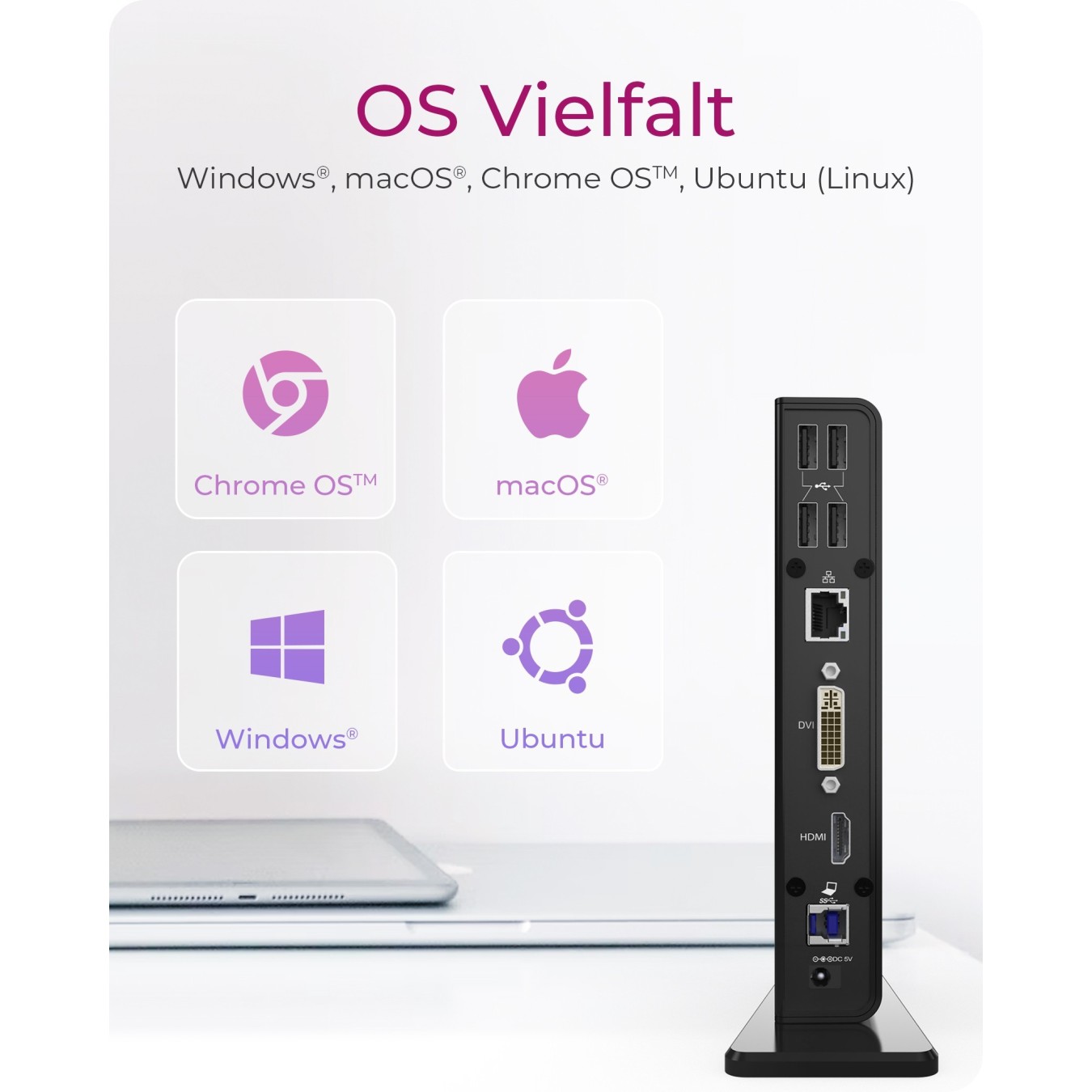 ICY BOX IB-DK2241AC USB 3.0 11-in-1 Docking Station – Dual Display, Gigabit Ethernet | Armenius Store