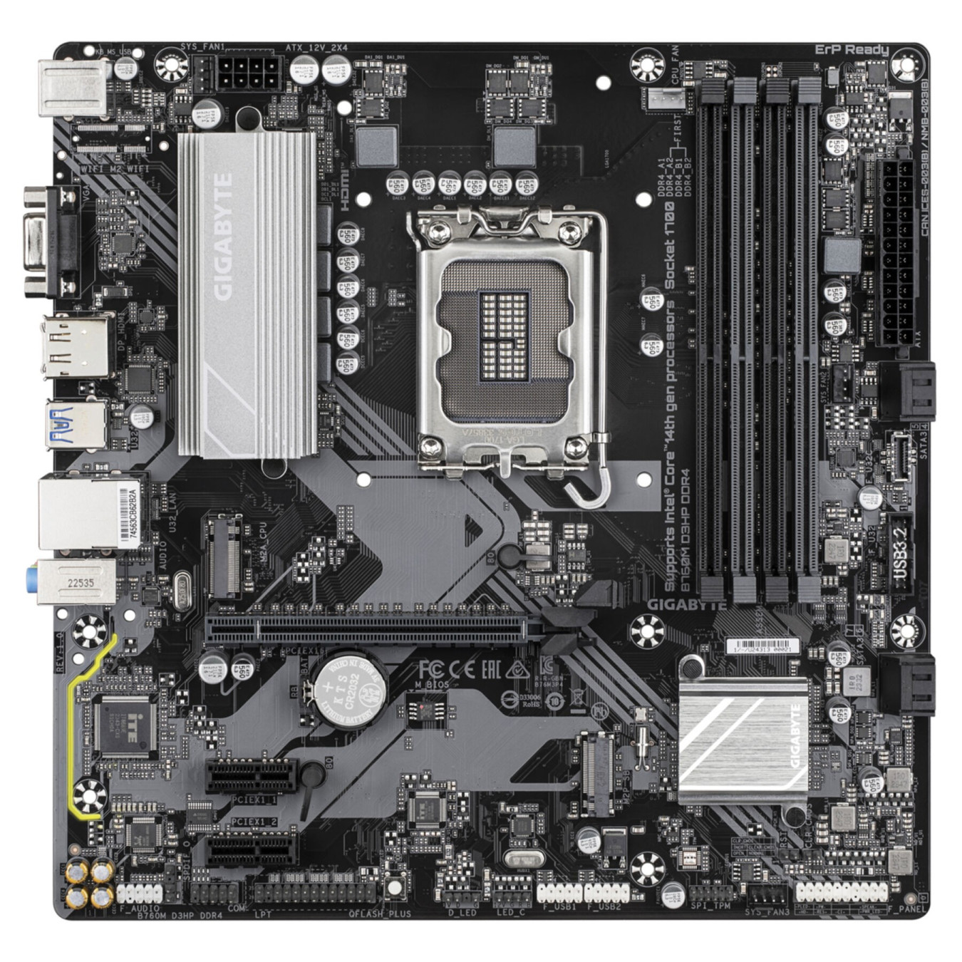 GIGABYTE GA-B760M D3HP - LGA1700 Micro-ATX | DDR4, 4x DIMM, Up to 128GB, Intel B760 — Buy in Cyprus with Fast Delivery